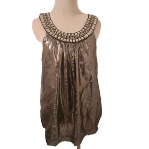 Metallic Silver Blouse